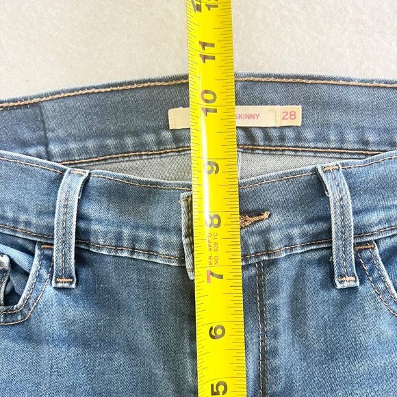Levis 710 Women's Super Skinny Blue Jeans Size 28 Mid-Rise Stretch Low Rise - Picture 8 of 10